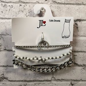 Ankle Bracelets And Toe Ring Pack